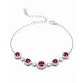 3.20cts Natural Kenyan Ruby Bracelet | Set in Solid Sterling Silver