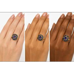 6.55ct Natural Tanzanian Blue Sapphire Cocktail Ring | Set in Solid Sterling Silver