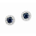 1.00cts Natural Tanzanian Blue Sapphire earrings | Set in Solid Sterling Silver
