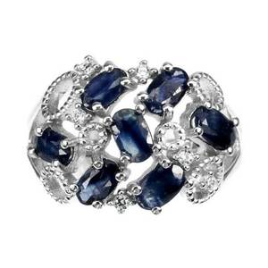 1.85ct Natural Tanzanian Oval Blue Chunky Sapphire Ring | Set in Solid Sterling Silver