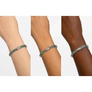 9.60ct Natural Colombian Emerald Hand-crafted ornate clip bangle | Set in Solid Sterling Silver